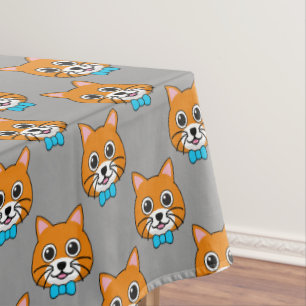 Niedlich Happy Ginger Cat mit Papillon Tischdecke