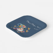 Niedlich Happy Gnome mit Butterfly Baby Dusche Pappteller (Gewinkelt)