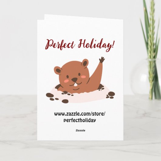 Niedlich Happy Groundhog Day & History Card Karte (Rückseite)