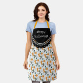 Niedlich Happy Halloween Doodles Illustration Schürze (Getragen)