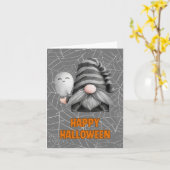 Niedlich Happy Halloween Gonk Karte (Gelbe Blume)