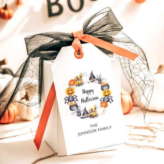 Niedlich Happy Halloween Illustration Party Geschenkanhänger