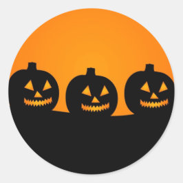 Niedlich Happy Halloween Kürbislaterne Runder Aufkleber