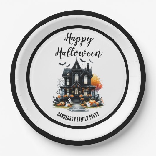 Niedlich Happy Halloween Pappteller (Vorderseite)