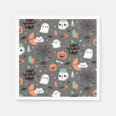 Niedlich Happy Halloween Pattern Party Supplies Serviette (Vorderseite)