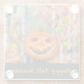 Niedlich Happy Halloween Pumpkin Face Glasuntersetzer (Rückseite)