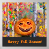 Niedlich Happy Halloween Pumpkin Face Poster (Vorne)