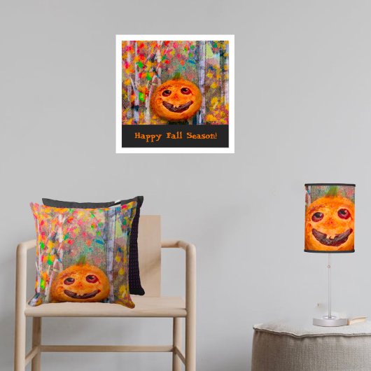 Niedlich Happy Halloween Pumpkin Face Poster