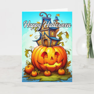 Niedlich Happy Halloween Pumpkin Karte