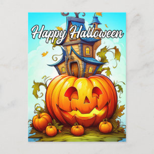 Niedlich Happy Halloween Pumpkin Postkarte