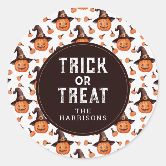 Niedlich Happy Halloween Round Stickers (Vorderseite)