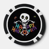 Niedlich Happy Halloween Skeleton Pokerchips (Rückseite)