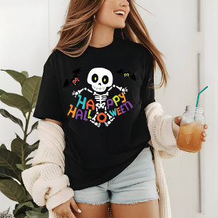 Niedlich Happy Halloween Skeleton Tri-Blend Shirt