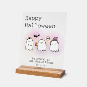 Niedlich Happy Halloween Willkommen Personalisiert Acrylschild (Winkel)