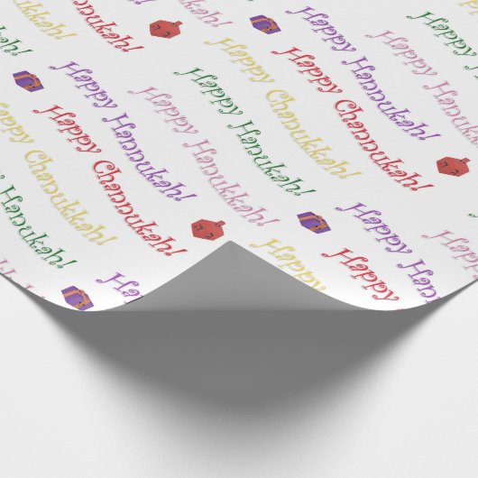 Niedlich Happy Hannukah, Channoah Geschenkpapier (Ecke)