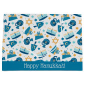 Niedlich Happy Hanukkah Jumbo-Geschenktasche Große Geschenktüte (Vorderseite)