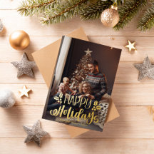 Niedlich Happy Holidays Foil Holiday Card