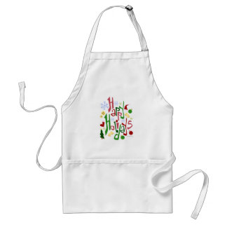 Niedlich Happy Holidays Red Green Letters Schürze