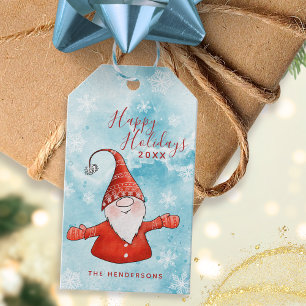 Niedlich Happy Holidays Weihnachten Geschenkanhänger