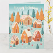 Niedlich Happy Holidays Weihnachten Karte (Gelbe Blume)