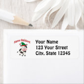 Niedlich Happy Holidays Weihnachtself Kuh (Insitu)