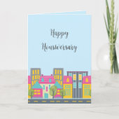 Niedlich Happy Housiversary Realtor Card Karte (Vorderseite)