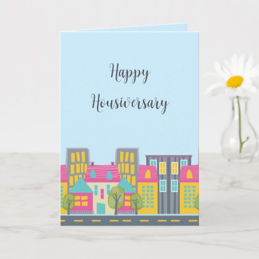 Niedlich Happy Housiversary Realtor Card Karte (Kleine Pflanze)
