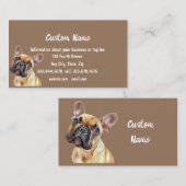 Niedlich Happy Hund Tier Pet Französischer Bulldog Visitenkarte (Vorne/Hinten)