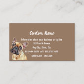 Niedlich Happy Hund Tier Pet Französischer Bulldog Visitenkarte (Vorderseite)