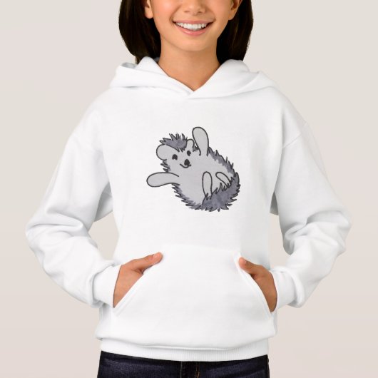 Niedlich Happy Igel Hoodie (Vorderseite)