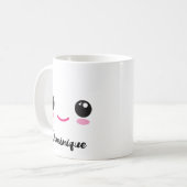 Niedlich Happy Kawaii Face - Tasse von benutzerdef (Vorderseite Links)
