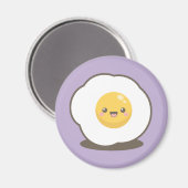Niedlich Happy Kawaii Fried Egg Magnet (Vorderseite/Rückseite)