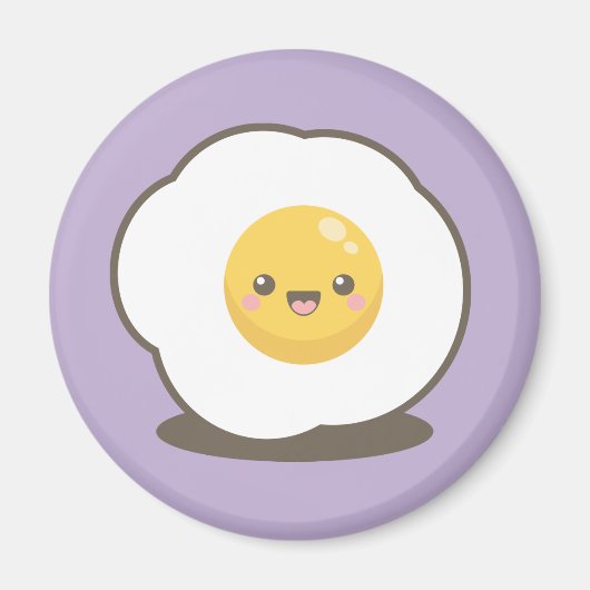 Niedlich Happy Kawaii Fried Egg Magnet (Vorne)