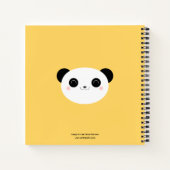 Niedlich Happy Kawaii Panda Bear Notizblock (Rückseite)