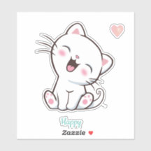 Niedlich Happy Kitty Cat & Heart