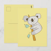 Niedlich Happy Koala Postkarte (Vorne/Hinten)