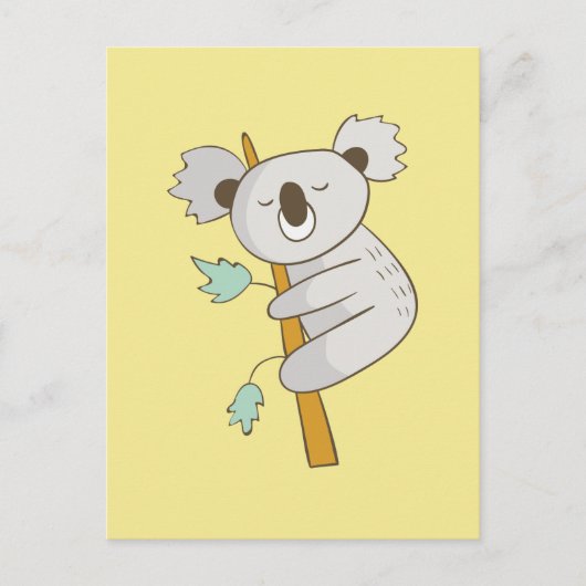 Niedlich Happy Koala Postkarte (Vorderseite)