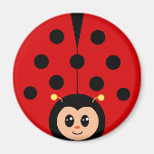 Niedlich Happy Lady Bug Cartoon Magnet (Vorne)