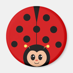 Niedlich Happy Lady Bug Cartoon Magnet