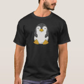 Niedlich Happy Linux Penguin Mascot T-Shirt (Vorderseite)