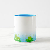 Niedlich Happy Little Frogs Zweifarbige Tasse (Mittel)