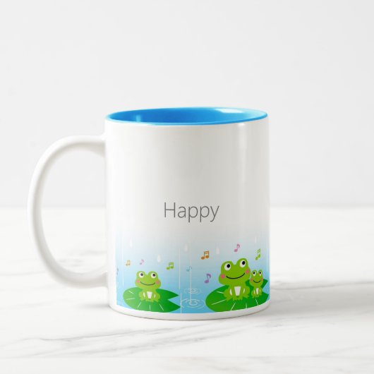 Niedlich Happy Little Frogs Zweifarbige Tasse (Links)