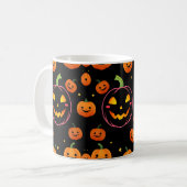 Niedlich Happy Little Pumpkins Lächeln Vibes Kaffeetasse (Vorderseite Links)