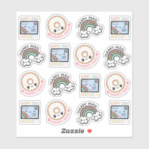 Niedlich Happy Mail Aufkleber