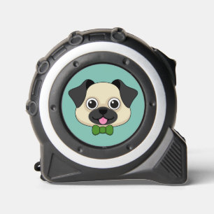 Niedlich Happy Mops Dog mit Papillon Maßband