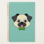 Niedlich Happy Mops Dog mit Papillon Planer (Vorderseite)