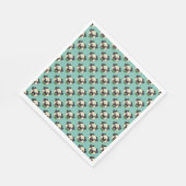Niedlich Happy Mops Dog mit Papillon Serviette (Ecke)