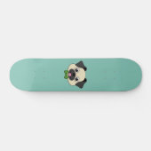 Niedlich Happy Mops Dog mit Papillon Skateboard (Horizontal)