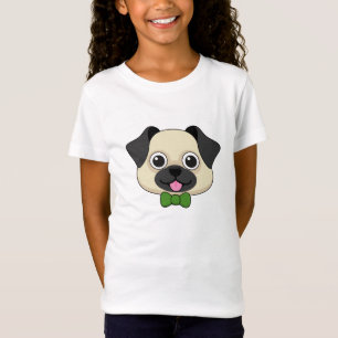 Niedlich Happy Mops Dog mit Papillon T-Shirt