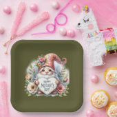 Niedlich Happy Mother's Day gnome Pappteller (Party)